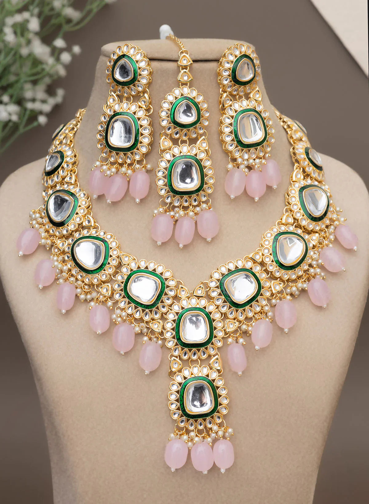 Kundan Polki Neckless Set