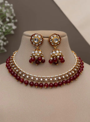 Melaniborsa Single line Kundan jewellery set