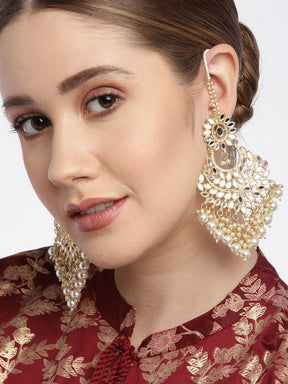 White Classic Drop Earrings