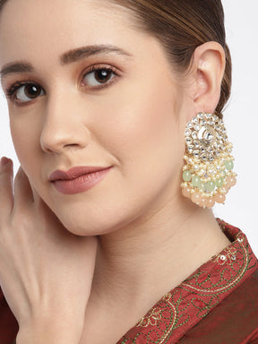 Multicoloured Kundan Classic Drop Earrings