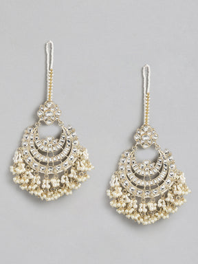 White Kundan Classic Chandbalis