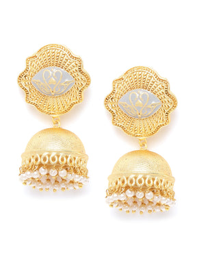 Gold Plated Grey Jhumka