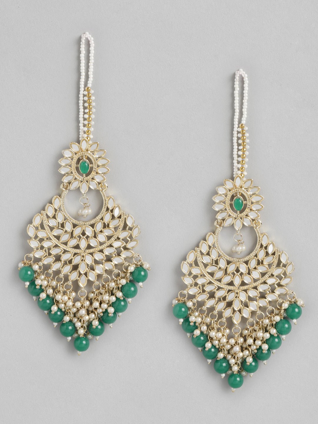 Green Classic Drop Earrings