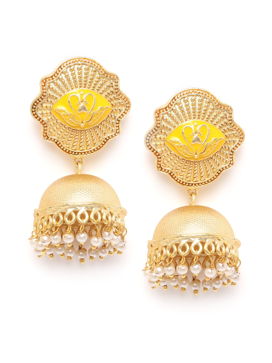 Gold Plated Yellow Jhumka