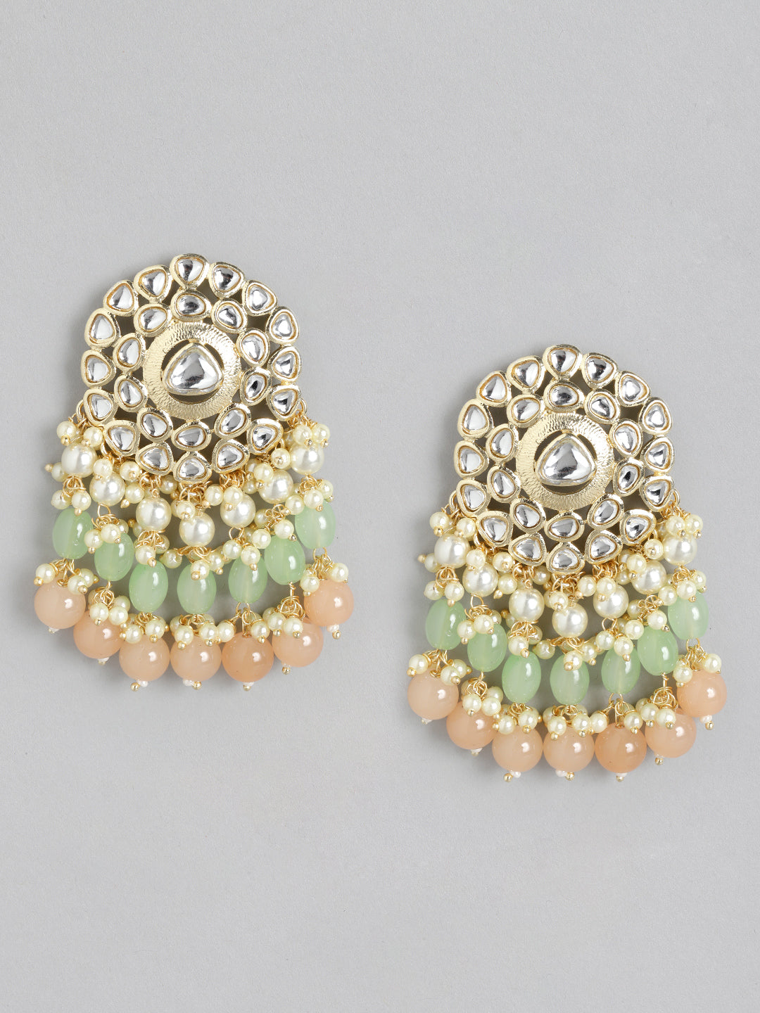 Multicoloured Kundan Classic Drop Earrings