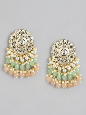 Multicoloured Kundan Classic Drop Earrings