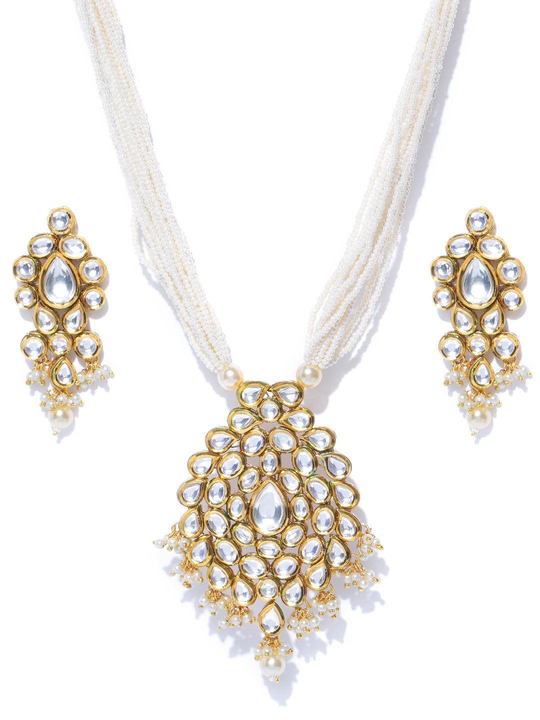 Handcrafted Gold Plated Kundan Jewellery Set