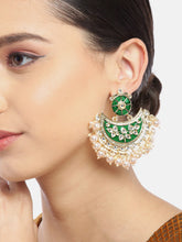 Green Kundan Studded Handcrafted Chandbali