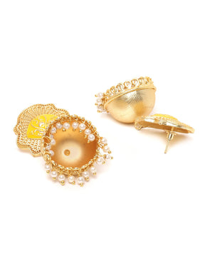 Gold Plated Yellow Jhumka