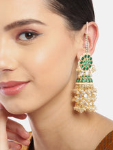 Gold-Plated Kundan Handcrafted Jhumkas