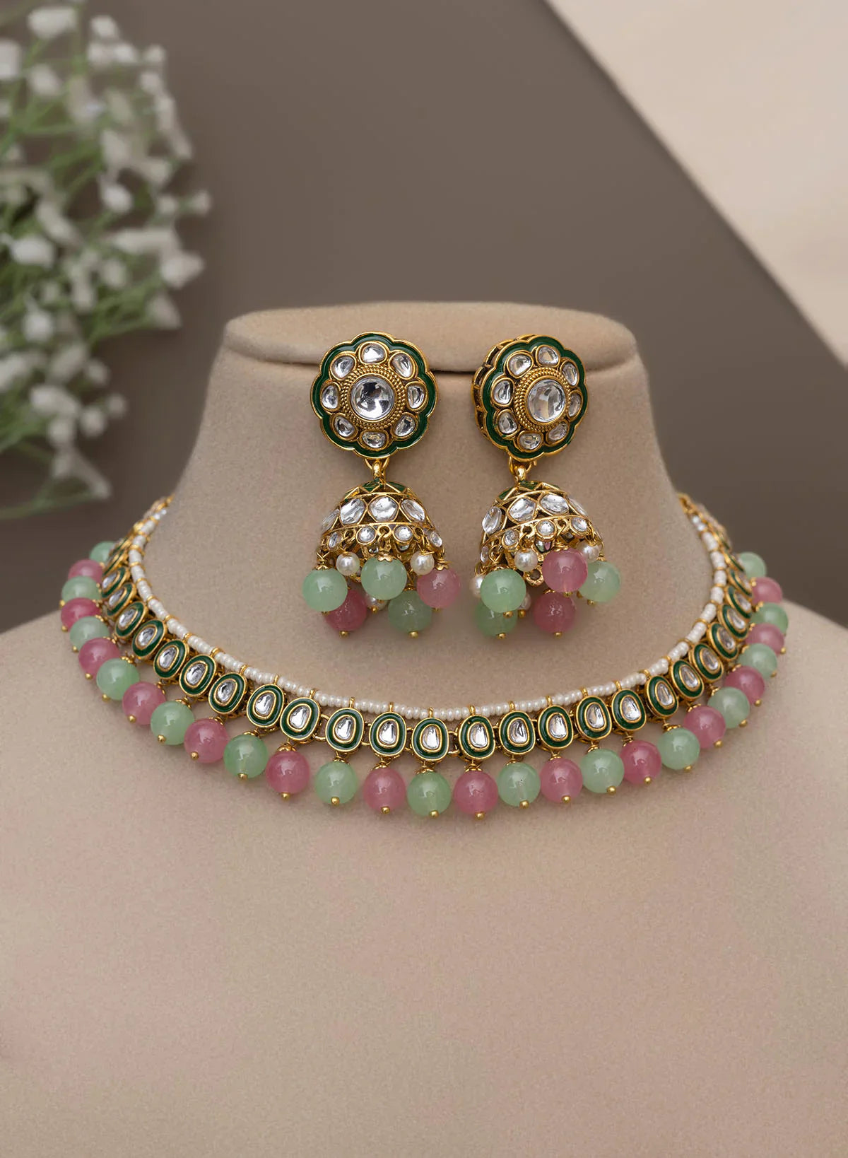 Melaniborsa Single line Kundan jewellery set