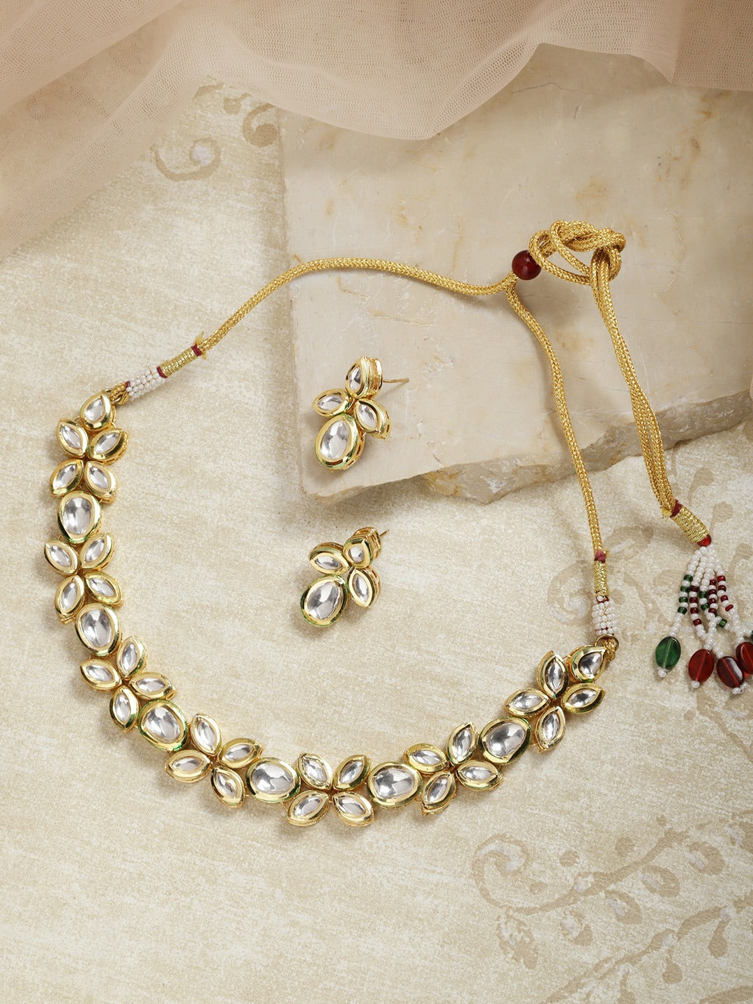 Gold-Plated Choker Jewellery Set