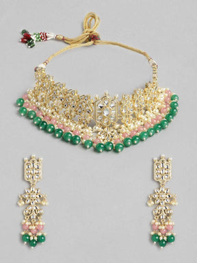 Green Kundan Ethnic Jewellery Set