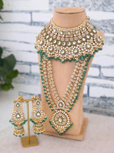 Melaniborsa KUNDAN BRIDAL JEWELLERY SET WITH MATHAPATTI