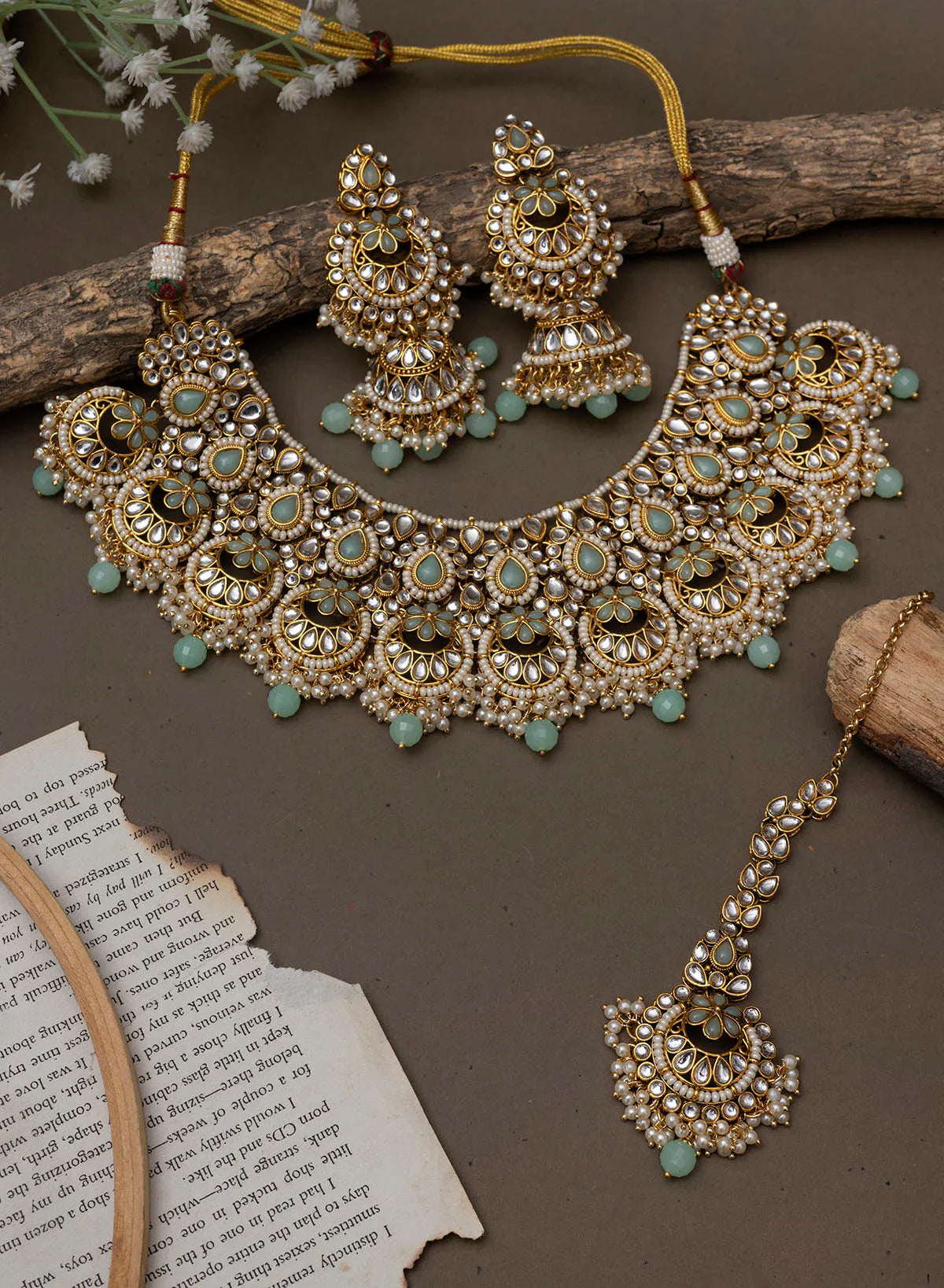 Melaniborsa Jewellery Set With Mangtikka