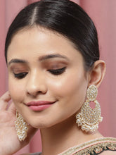 Gold-Plated Kundan Drop Earrings