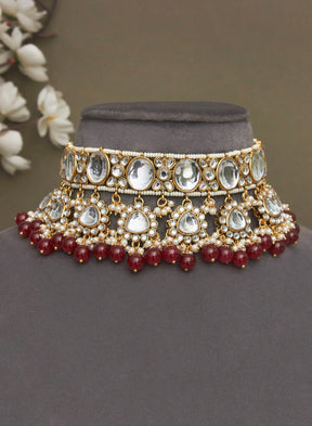 Melaniborsa Kundan jewellery set