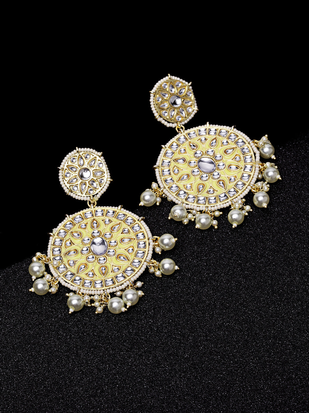 Kundan & Beaded Handcrafted Drop Earrings