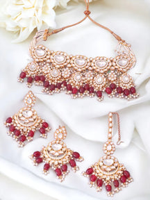 Melaniborsa Kundan Jewellery Set With Mangtikka