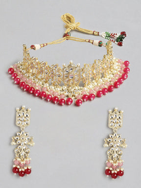 Kundan Studded Beaded Jewellery Set