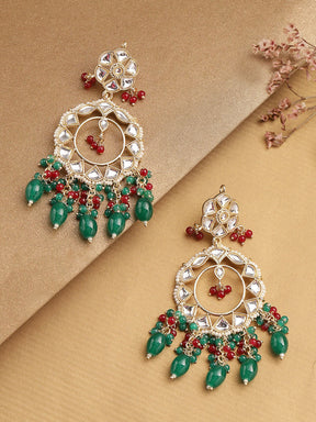 Green Classic Drop Earrings