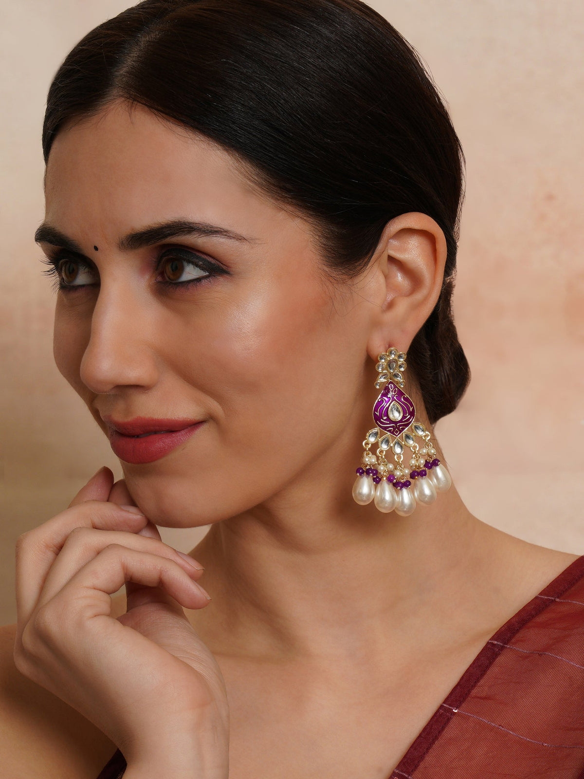 Kundan Classic Drop Earrings