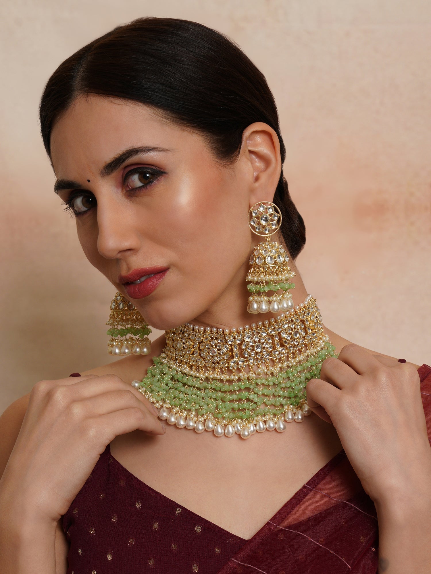 High Quality Beads & KundanBridal Jewellery Set