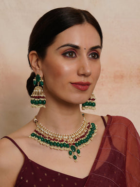 Handcrafted Kundan Semi Bridal Choker Set