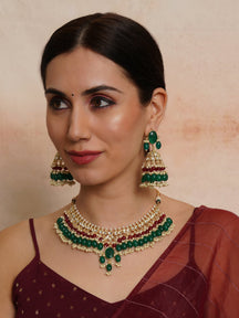 Handcrafted Kundan Semi Bridal Choker Set