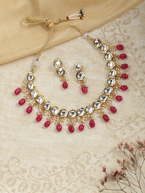 Gold-Plated Beaded Jewellery Set